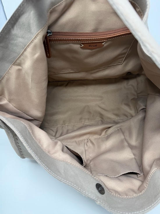The SAK Suede Feliz Tote Bag with Matching Leather Crossbody Wallet - NWT